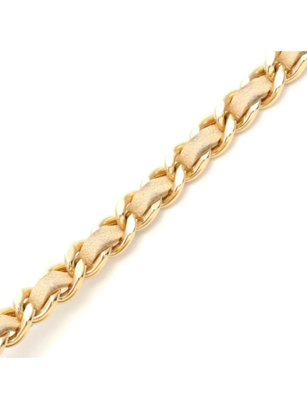 Chanel Quilted Chain Shoulder Bag Ivory Black Lambskin